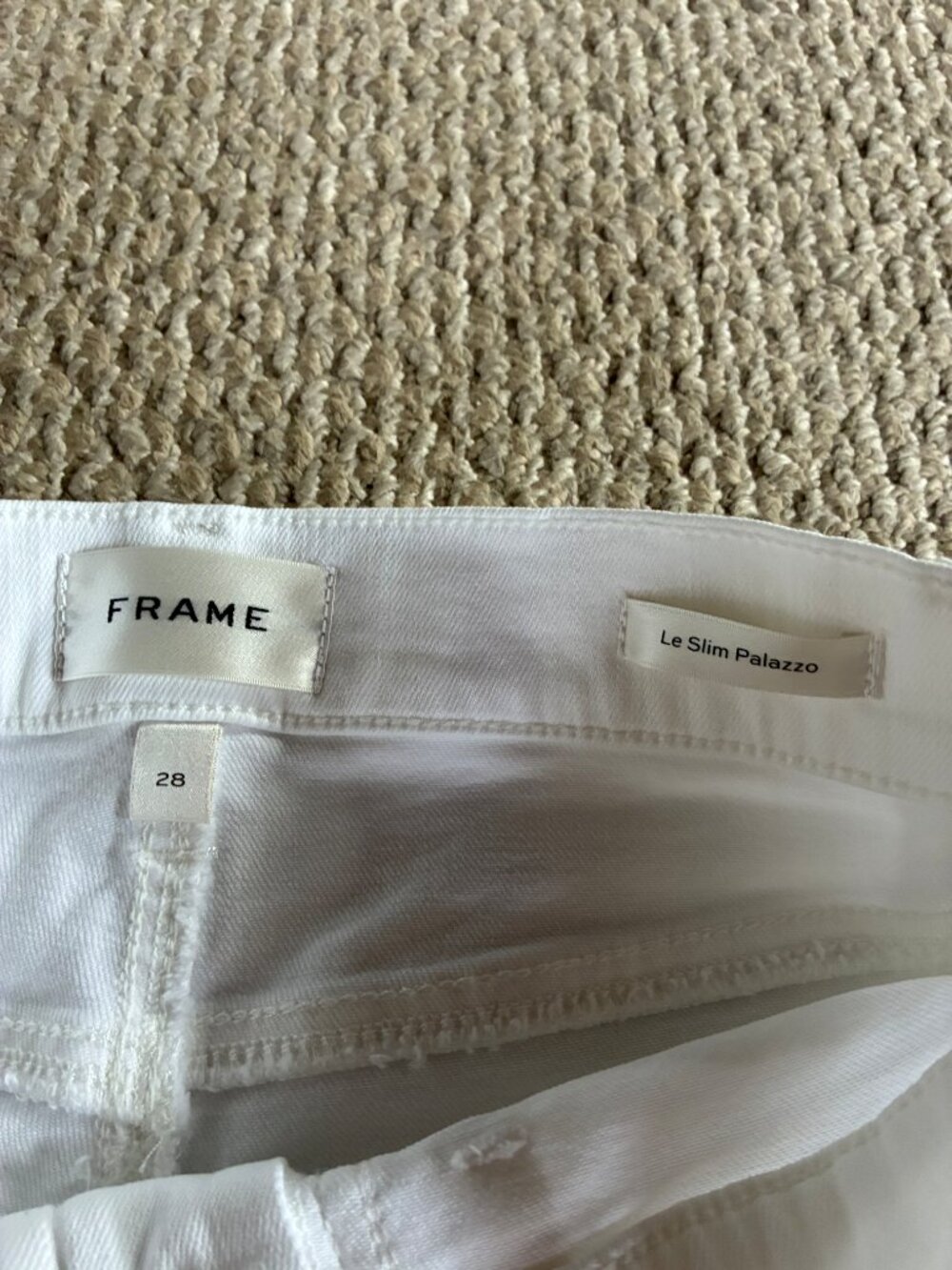 Frame White Le Slim Palazzo 28 High Rise READ - Picture 3 of 6